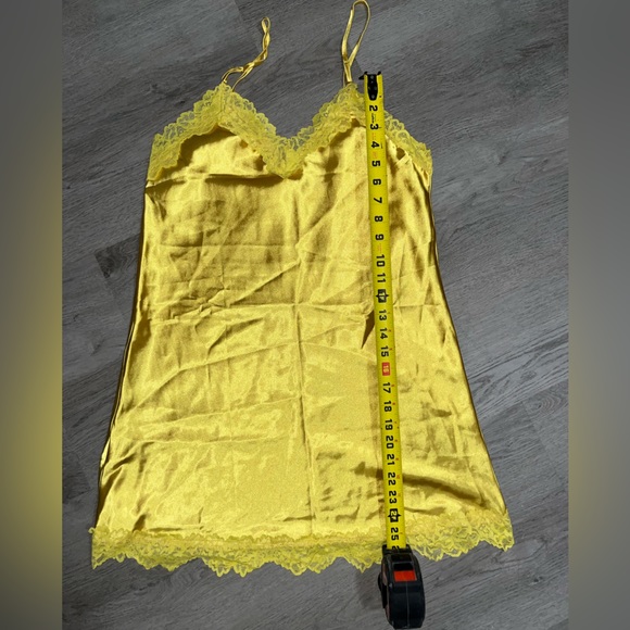 Yellow Silk Lacy Dress - Picture 3 of 3
